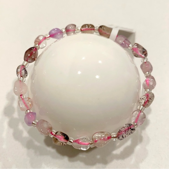 Natural Mixed Colorful Irregular Quartz Bracelet - Picture 5 of 5